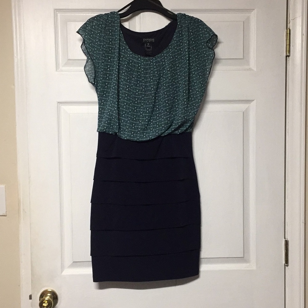 •Enfocus Studio• Navy & Mint Dress